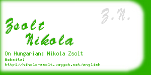 zsolt nikola business card